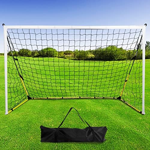 Топлална преносна фудбалска цел за задниот двор, 10 * 6,6ft или 8 * 5ft фудбалска целта нето за деца, возрасни, виткање фудбалски