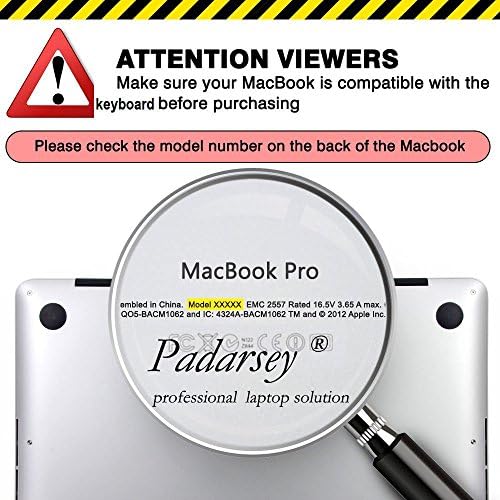 Padarsey Нова лаптоп црна тастатура на САД се вклопува за MacBook Air A1370 A1465 11-инчен 2011 2012 2012 2013 2014 2015 MD711