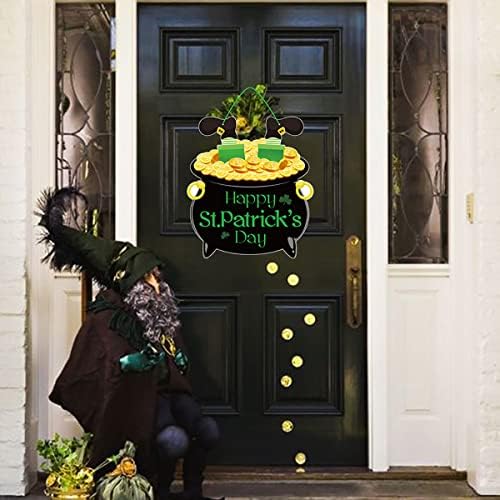 2Set од знакот на вратата на вратата на Свети Патрик, Сент Патрик, висечки знак за добредојде, ирска висина за добредојде за декорација на Денот