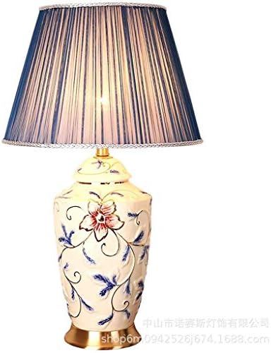 Закан керамички маса ламба-кинески стил бакарна керамичка маса ламба американска ретро креативна декорација со рачно насликана европска