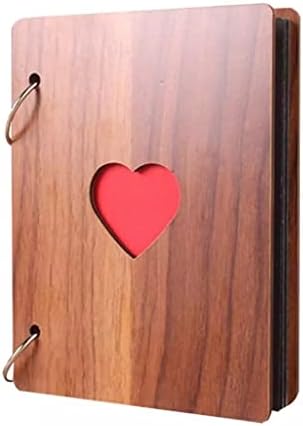 Xxxdxdp 1pcs 6inch срцев дрвен албум со фото фото албум лабава лисја Семејно меморија DIY книги слики рамки Орнаменти дома