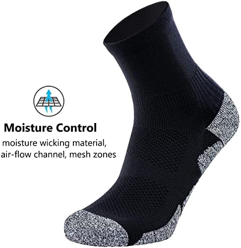CWVLC компресија Атлетска четвртина чорапи, амортизирани за мажи жени деца