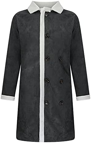 Јакни за мажи машка британска стил цврста боја со долг палто модерно топло волнено палто јакни