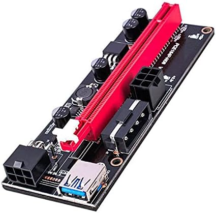 Конектори PCI-E Riser картичка PCIE PCI E PCI-E EXTENDERS USB 3.0 SATA до 6PIN MOLEX Адаптер Кабел Рударски рудар 15pin до 6pin Power