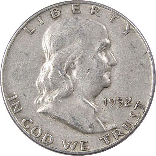 1952 Г Френклин Половина Долар XF ЕФ Исклучително Парична Казна 90% Сребро 50C Сад Монета