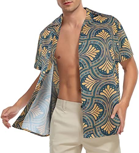 Хавајски Кошули За Мажи Кошули Со Копчиња Со Кратки Ракави Цветни Тропски Редовни кошули На Плажа За Летен Одмор