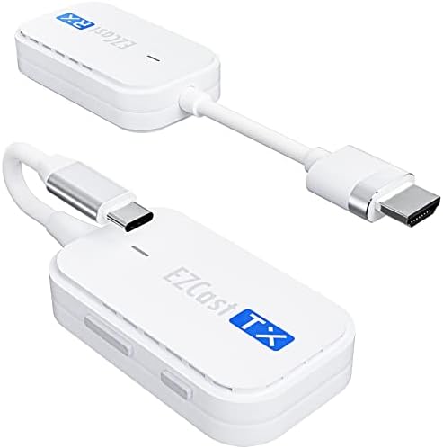 Безжичен USB C до HDMI предавател и приемник, 30М безжичен HDMI Extender за филмови за гледање и телевизија во живо во 1080p HD, од лаптопи,