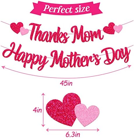 Леввчирки Благодарам Мамо Среќен Ден На Мајката Банер Срце Цвет Круна Љубов Тематските Партиски Украси За Жените Среќен Ден На Мајката