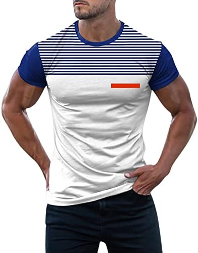 Zdfer Mens кратки ракави мускули маици ленти за крпење салата за вежбање маички памучни екипи на вратот атлетски летни врвови