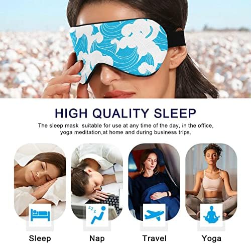 Унисекс спиење маска за очи бранови-пацифик-океански ноќ за спиење маска удобно покритие на сенката за спиење на очите