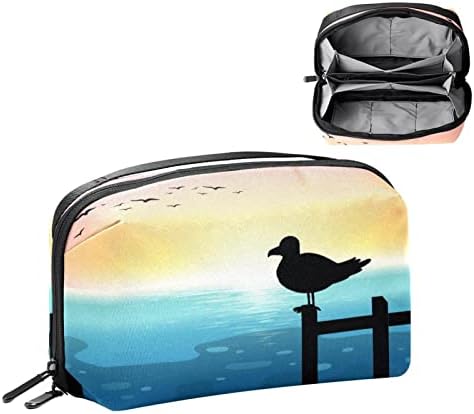 Птица Во Морето Шминка Торба Патент Торбичка Патување Козметички Организатор За Жени И Девојки