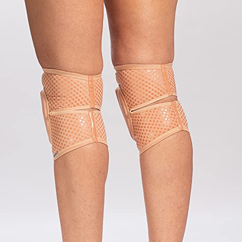 Носење кралица - голи лате зафат - влошки на коленото на коленото - Совршена заштита на жената за балет модерен танц и спортови во затворен