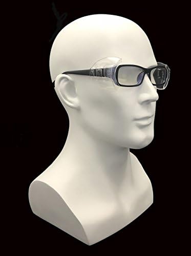Wakaka 2 парови безбедносни очила за очи странични штитови, лизгајте на чистиот страничен штит за безбедносни очила- се вклопуваат