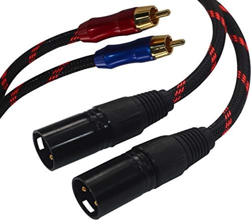 XM-R4-1 Hifi Кабел 2 XLR Машки ДО Rca Машки Квалитетни Кабли 2XLR ДО 2RCA, Двојна XLR Машка До Двојна RCA, 4N OFC Жица XM-R4-1 )