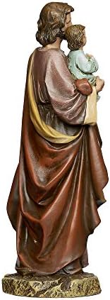 Студиото на римскиот Јосиф, Свети Јосиф и Детето Исус, фигура, колекција на ренесанса, 10 ч, смола и камен, религиозен подарок, декорација,