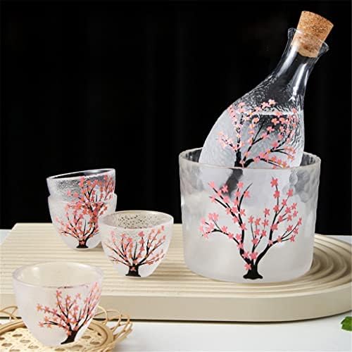 Цветовите од цреша од чајници се загреваат стакло вино сет за домаќинства, чај чај чај со винска тегла yubin1993