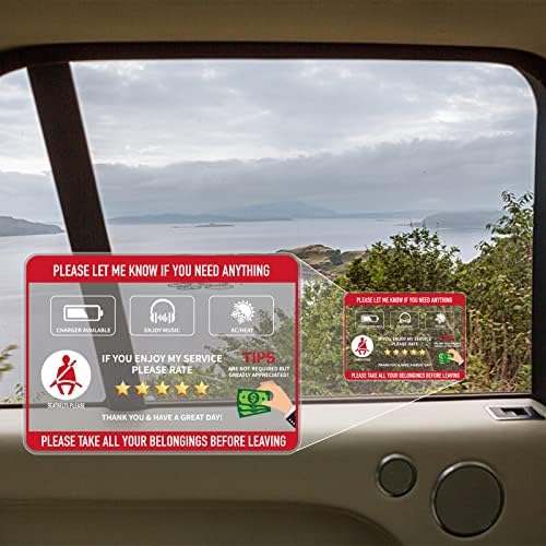 Совети За рејтинг На Rideshare Знак За Uber Lyft 7 x 5 Налепници За Прозорци Налепници Отстранливи Додатоци За Такси Автомобили