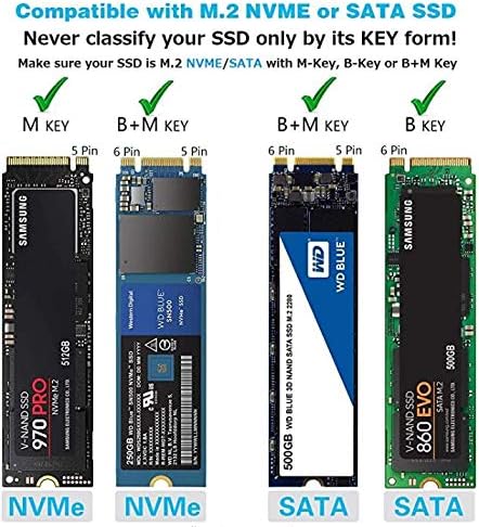 M2 NVME NGFF SATA SSD До Тип-C/USB 3.0 Пренослив Надворешен Погон Куќиште Случај За M/B/M+Б Клуч Случај 2230/2242/2260/2280 SSD