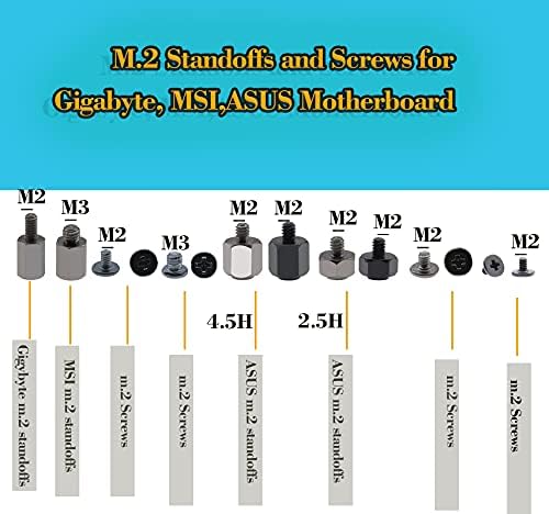 КО-ВОЗЕЛЕ 48 парчиња M. 2 Ssd Ќор-сокак И Завртки За Asus, Gigabyte, MSI Матични Плочи