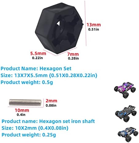 Sea Scomp 4PCS Hexagon Set+8PCS Hexagon Set Ironect For MJX H16 H16P H16E H16H H16DR H16SC H16BM 16027 14301 JC16EP RCM029 HP161 HB17