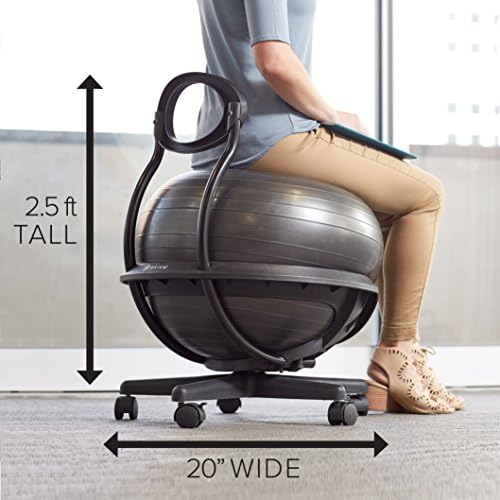 Гајам Крајната Рамнотежа Топката Стол-Премиум Стабилност Вежба Јога Топката Ballономски Стол За Дома и Канцеларија Биро - 52см Анти-Рафал