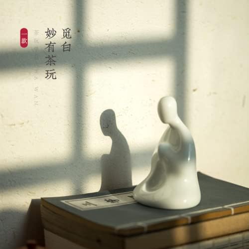 Пејнан 10,5 см кинески керамички украси монах чај домашно милениче креативно рачно изработено чај игра Зен чај церемонија
