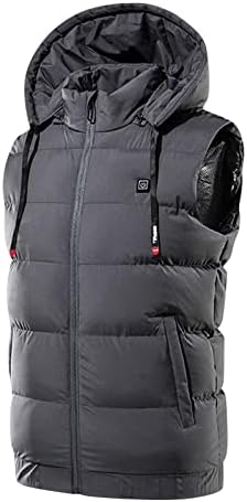 Ymosrh Mens јакни зимски и американско USB полнење загревање на загревање Паметно елек на рамената на рамената топли јакни за мажи за мажи