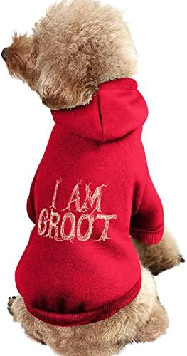 Јас сум Гроут зимски кучиња кутриња Стилска облека, џемпер мода за домашни миленици за мачки