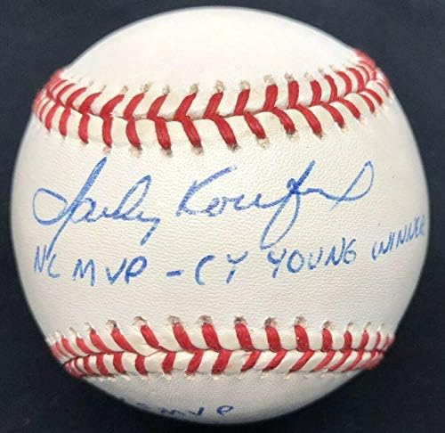 Sandy Koufax 1963 WS MVP Cy Young MVP потпишан бејзбол JSA LOA - Автограмски бејзбол