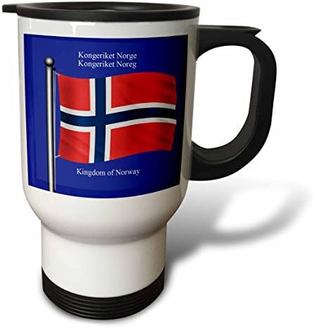 3дроза Знаме На Норвешка, Кралство Норвешка на англиски и норвешки, Кригла За Патување Од Нерѓосувачки Челик, 14-Мл