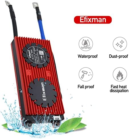 Efixman Smart BMS 4S 12V 100A LifePo4 3.2V модул за заштита на батеријата PCB заштита од табла со баланс води жици BMS за литиум батерии