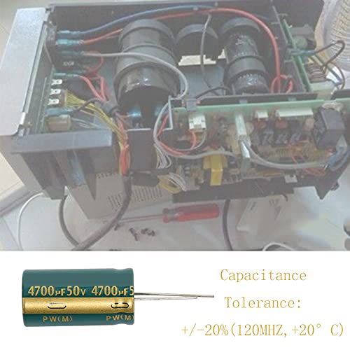 4700UF 50V кондензатор +/- 20% -40 до +105 ° C алуминиум електролитички кондензатори комплет пакет од 6 замена со Swess