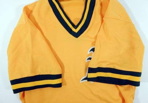 Кон крајот на осумдесеттите години на минатиот век Оукланд Атлетика 26 Игра користеше златен дрес за капење DP04762 - Игра користена