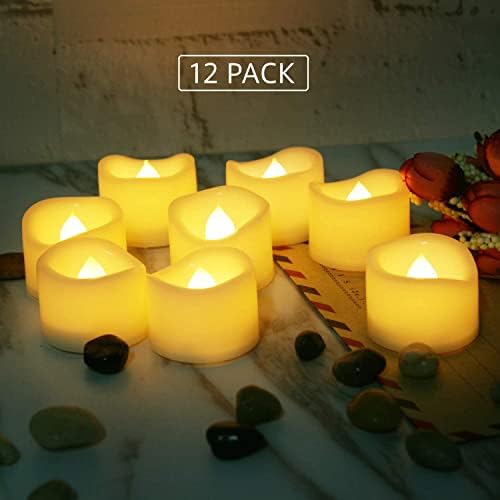 12 пакувања предводени од светлосни свеќи кои трепкаат мали чајни лесни батерии управувани со светла за забави за Ноќта на вештерките