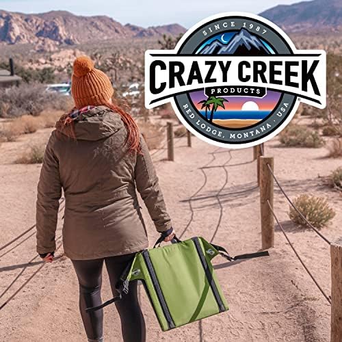 Crazy Creek Products Red Lodge- Montana - САД - стол, 16,5 длабоки x 15 широк x 16,5 висок, мудрец зелена/црна боја