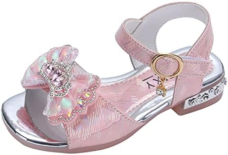 Деца чевли модни дебели стапала со сандали со дијамантска пеперутка летни отворени пети студентски сандали кои не се лизгаат чевли за