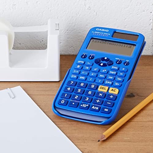 Casio FX-85SPXII-Научен калкулатор, препорачан за шпански и португалски, 293 функции, соларни, сини