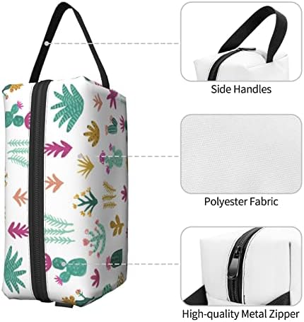 Нџзео Козметичка Торба За Чанта Торби За Шминка Торбичка Со Патент Голема За Жени Девојки Патуваат Кактус