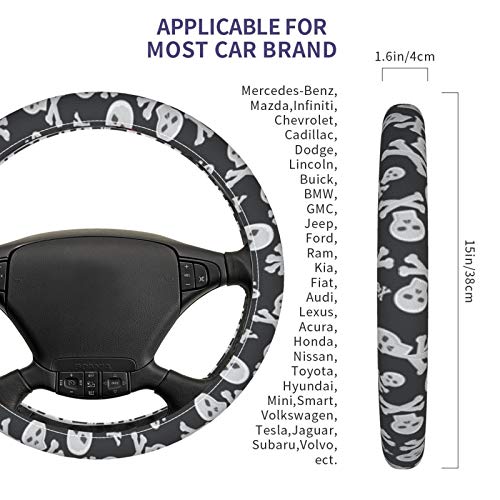 Череп Лице волан Од Јаглеродни влакна 3д налепница внатрешно копче на тркалото декоративна обвивка