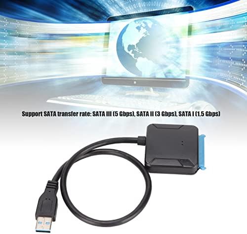SATA  да USB Кабел, Преносни SATA  Адаптер Мали Димензии 110 ДО 240v Брз Трансфер СТАПКА ABS За Компјутер за 3.5 Инчен Хард Диск