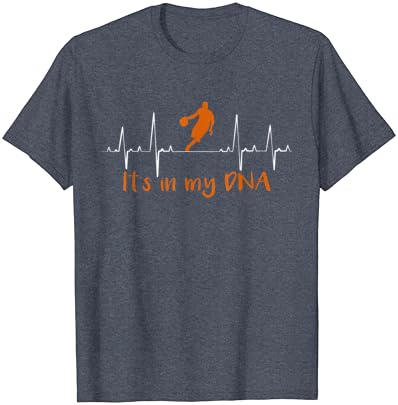 Кошаркарска кошаркарска спортска срцева срцева маица во мојата ДНК маица