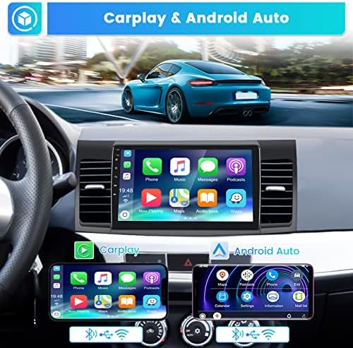 За 2007-2012 Мицубиши Лансер Радио, Apple CarPlay Android 11 Автомобил Стерео Со Android Auto 10.1 Инчен Екран На Допир Bluetooth Автомобил