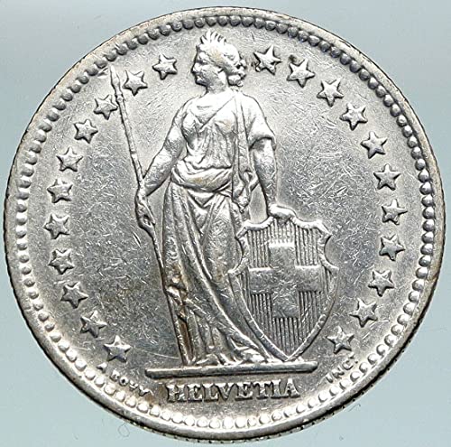 1963 Ч 1963 ШВАЈЦАРИЈА-СРЕБРЕНА Монета од 2 Франци ХЕЛВЕТИЈА 2 Франци Добро Несертифицирано