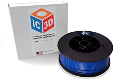 Филамент за 3Д печатач на ПЕТ на IC3D Blue 2,85 mm - 2,5 килограми - димензионална точност +/- 0,05мм - Филамент за 3D печатење на професионално