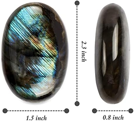 Artistone Labradorite, Палм камен, загрижени камења кристално заздравување полиран скапоцен камен за чакра реики анксиозност