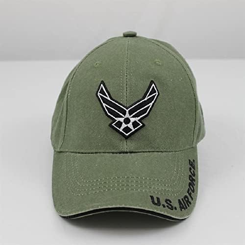 Орел сртот на американските воздушни сили крилја лого тононо измиено машко капаче [маслиново драб зелено - прилагодливо]
