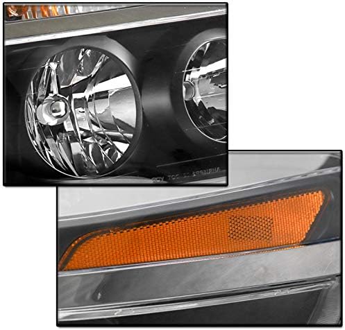 ZMAUTOPARTS За 2002-2007 Buick Рандеву Замена Црни Фарови Фарови со 6.25 Бела LED Drl Светла