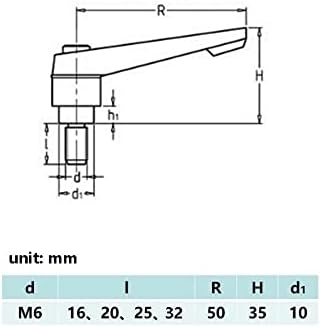 M6 Тема метална прилагодлива рачка за прицврстување на рачката за машински алати за CNC)