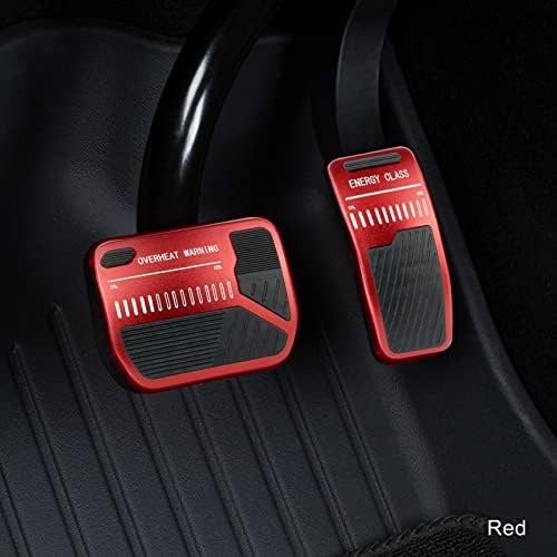 Опфаќањата на педалот за легура на легура се вклопуваат за Tesla Model 3 Y Non-Slip Accelerator Crapter Ped Cover Cover додатоци-црвена