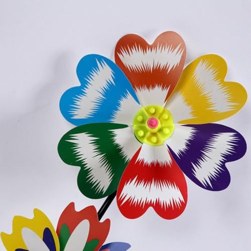 ОКОКМАЛ САД--Забава За Забава Со Ветерници Детска Играчка Пролет Двојни Пластични Цветни Тркала Детски Подароци